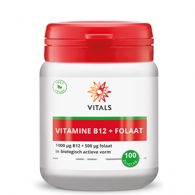 Vitals VITAMINE B12 + FOLAAT 100 ZUIGTABLETTEN